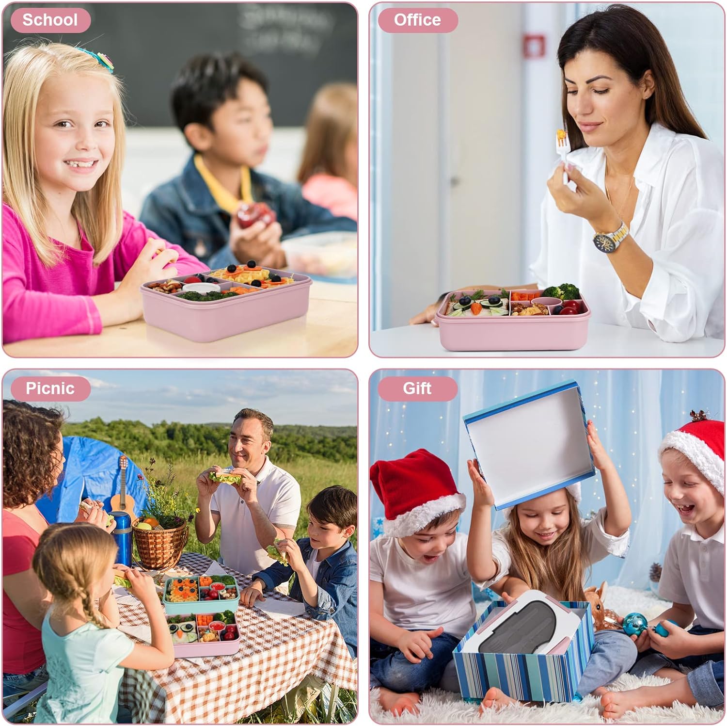 Contenedor 5 Compartimentos A Prueba De Fugas