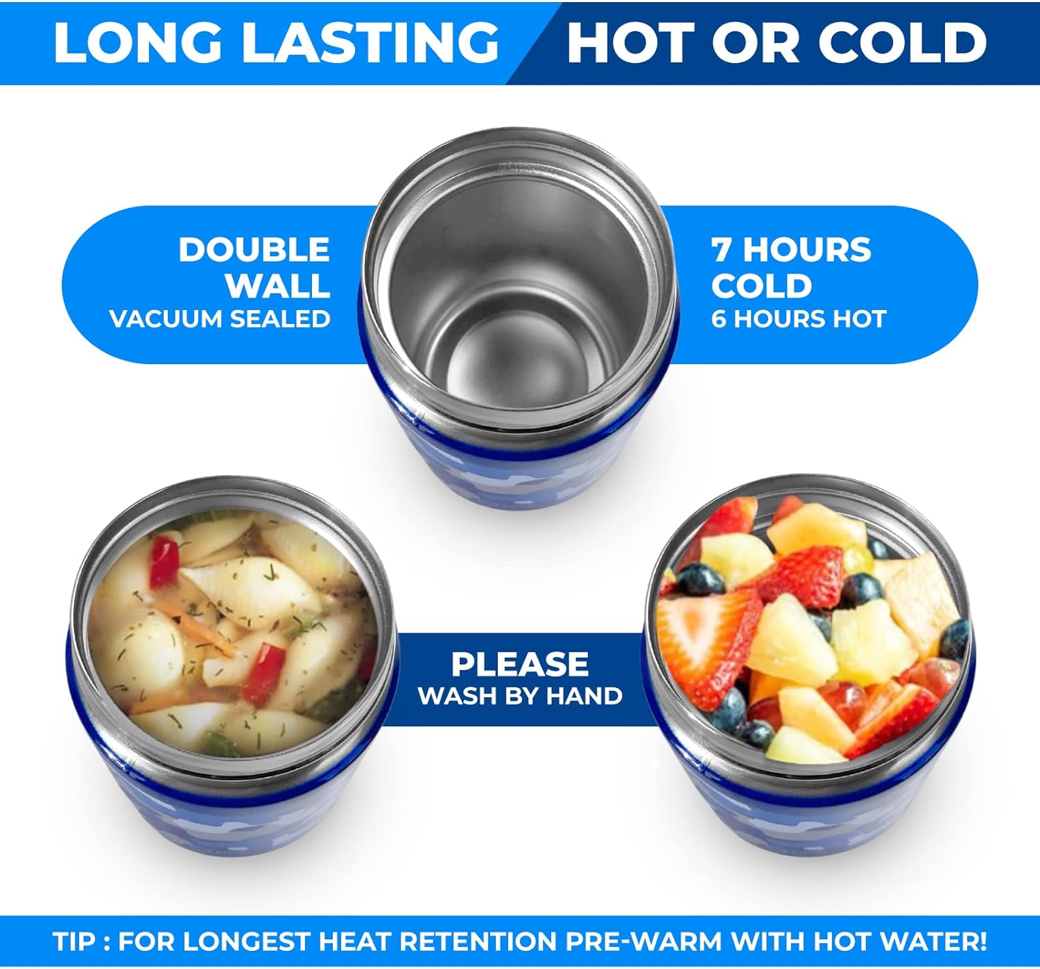 Termo contenedor Para Comida Caliente Acero Inoxidable