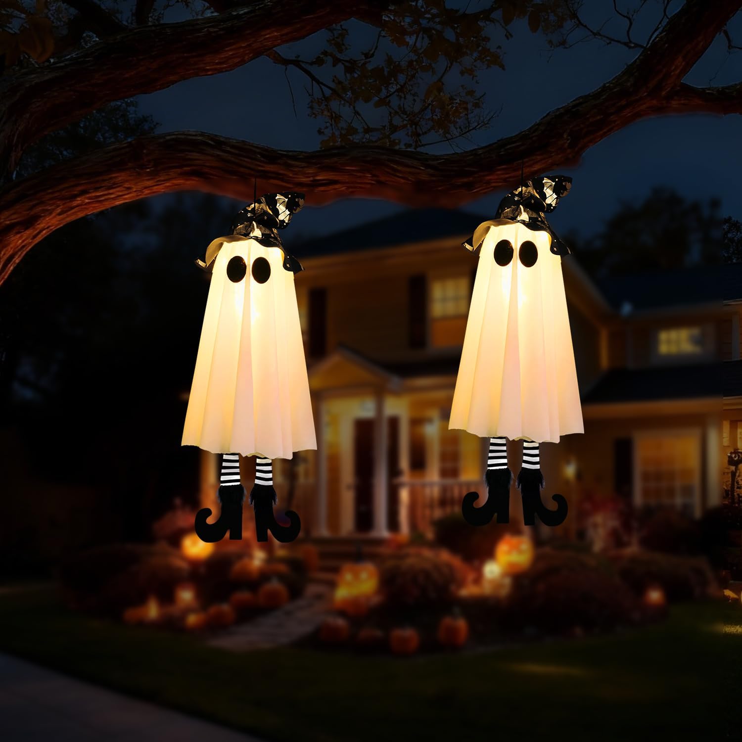 Luces Fantasma Colgantes De Halloween A Pilas