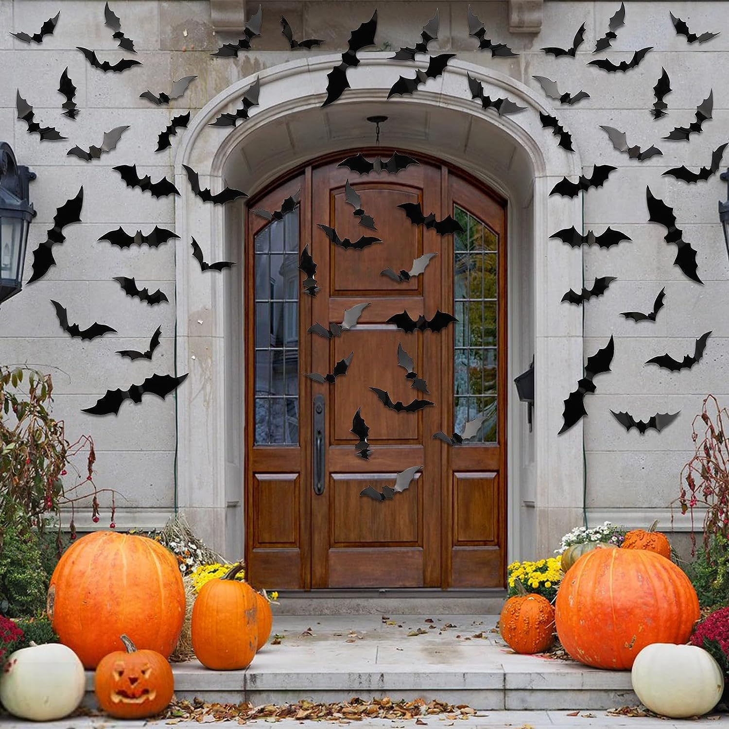 Murcielagos 3d Halloween 72 Unidades en 5 Tamaños pvc