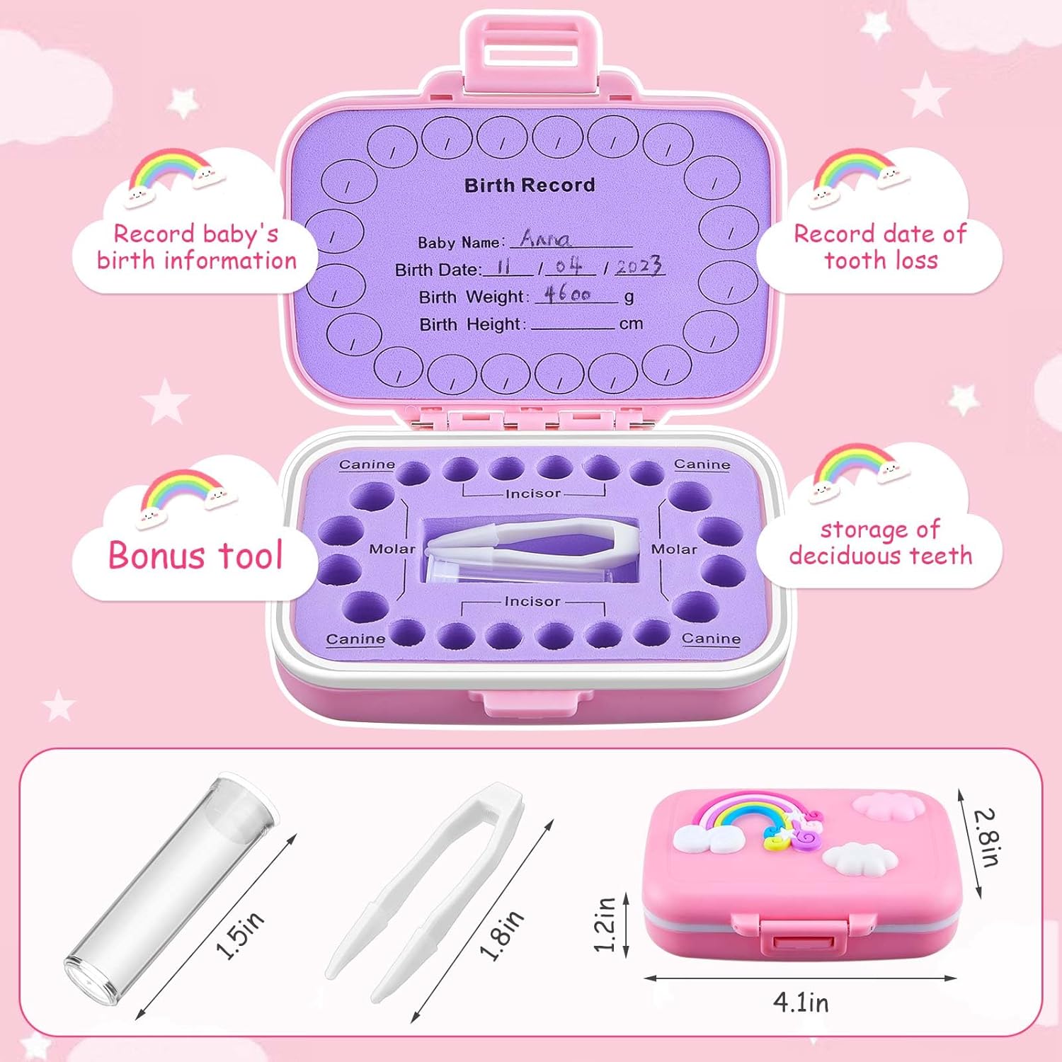 Caja De Recuerdos De Dientes Para Niños