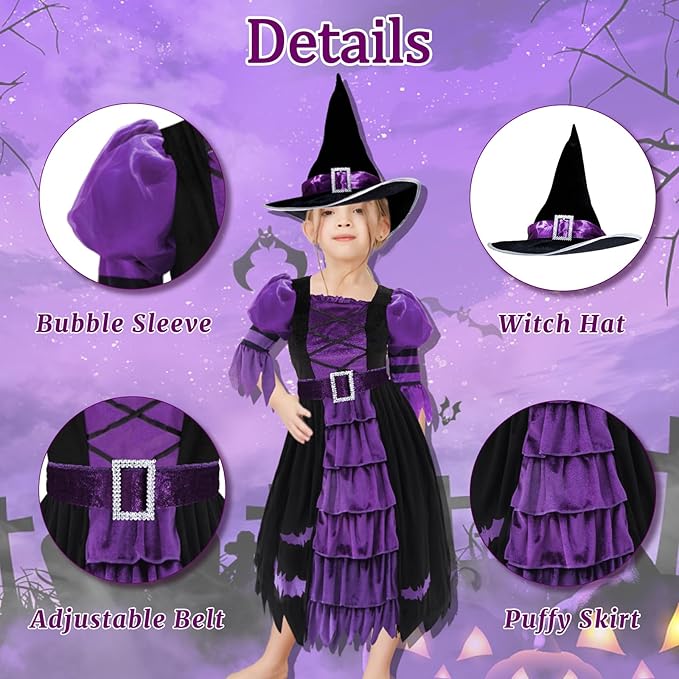 Disfraz De Bruja Terror De Halloween Infantil