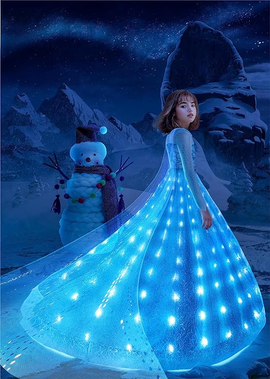 Disfraz Vestido De Princesa Iluminado Led