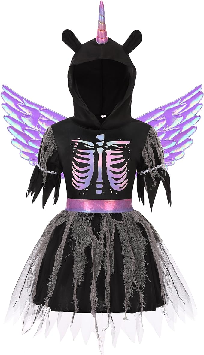 Disfraz Esqueleto De Unicornio Terror Halloween