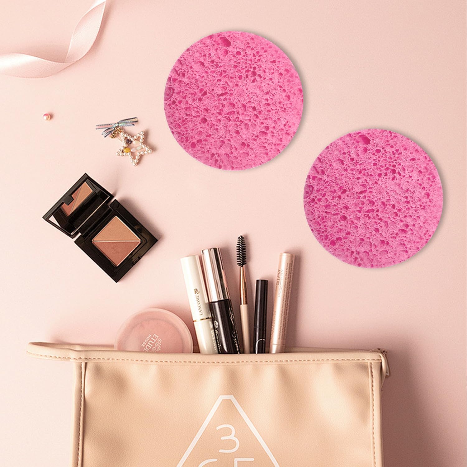 Esponjas Faciales Celulosa Natural Pack 50uni