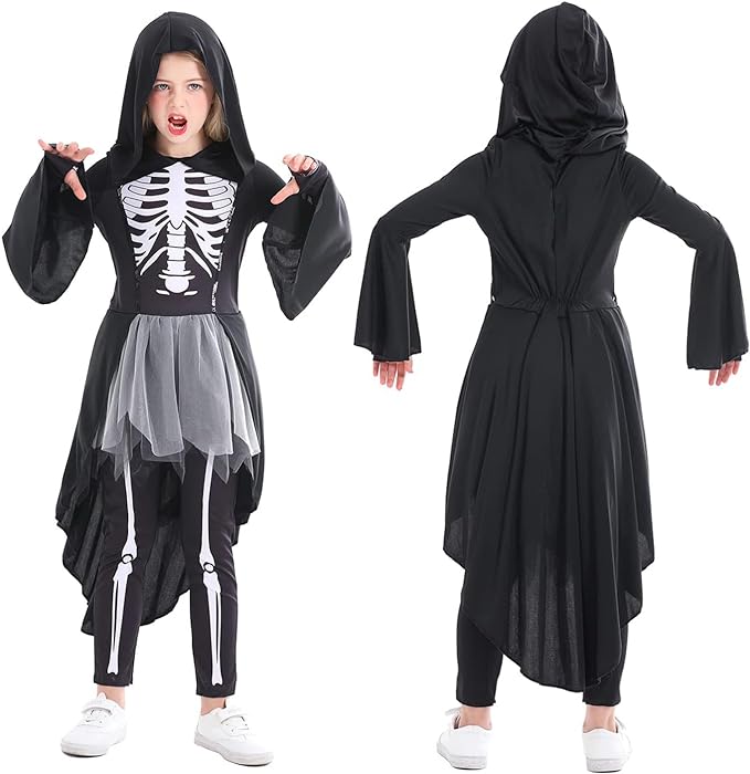 Disfraz De Halloween Calavera Infantil Con Tutu
