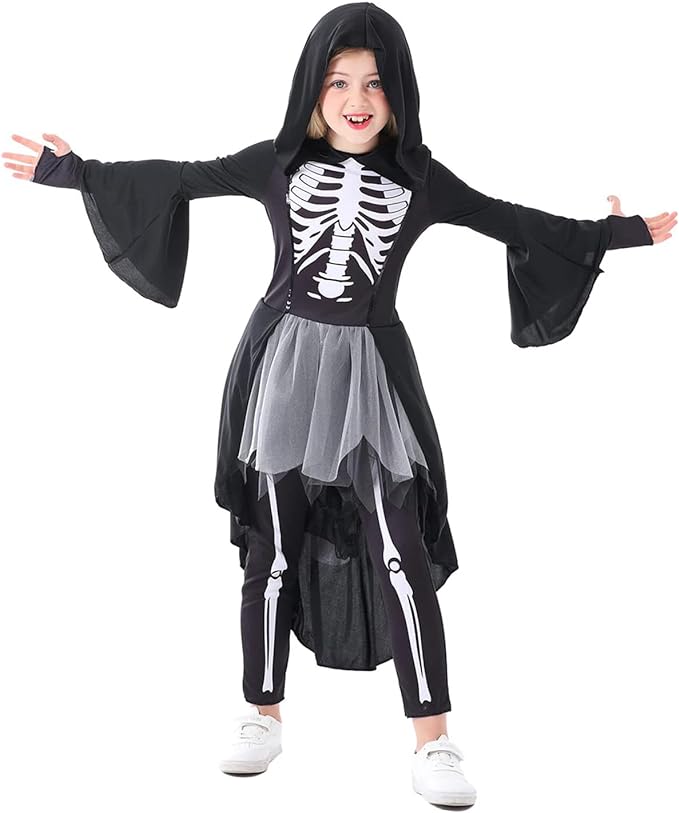 Disfraz De Halloween Calavera Infantil Con Tutu