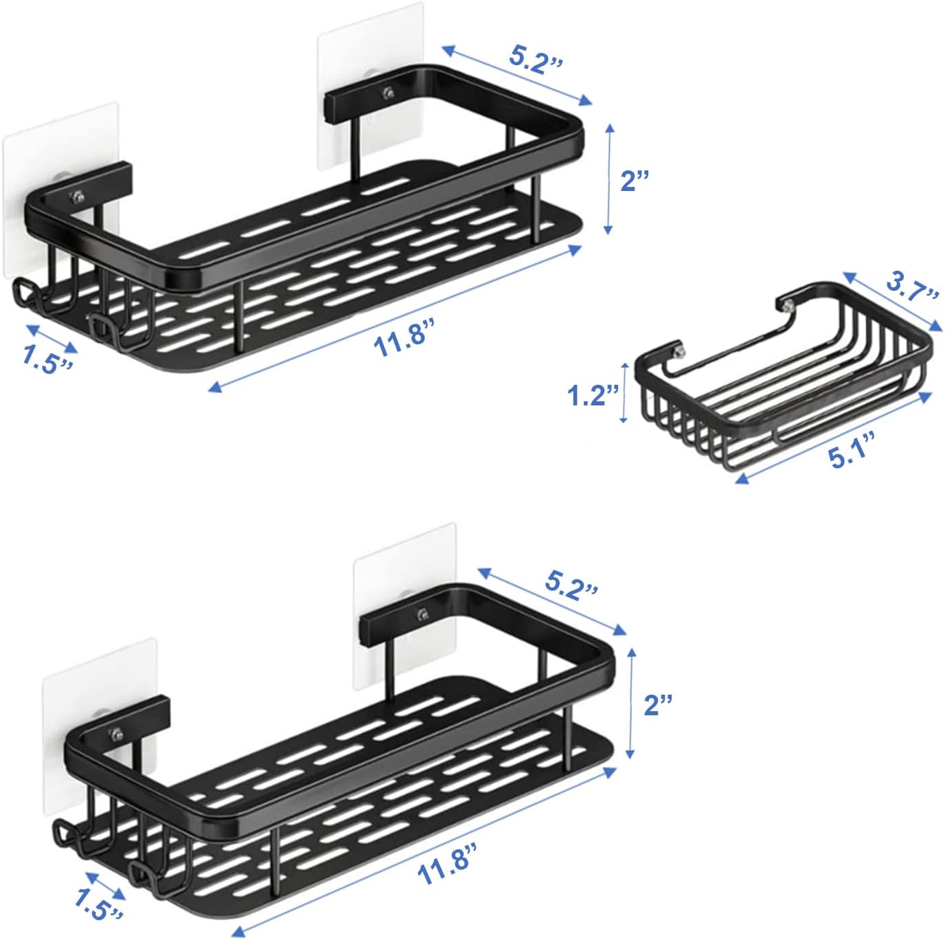 Organizador De Ducha 2 Estantes + Jabonera