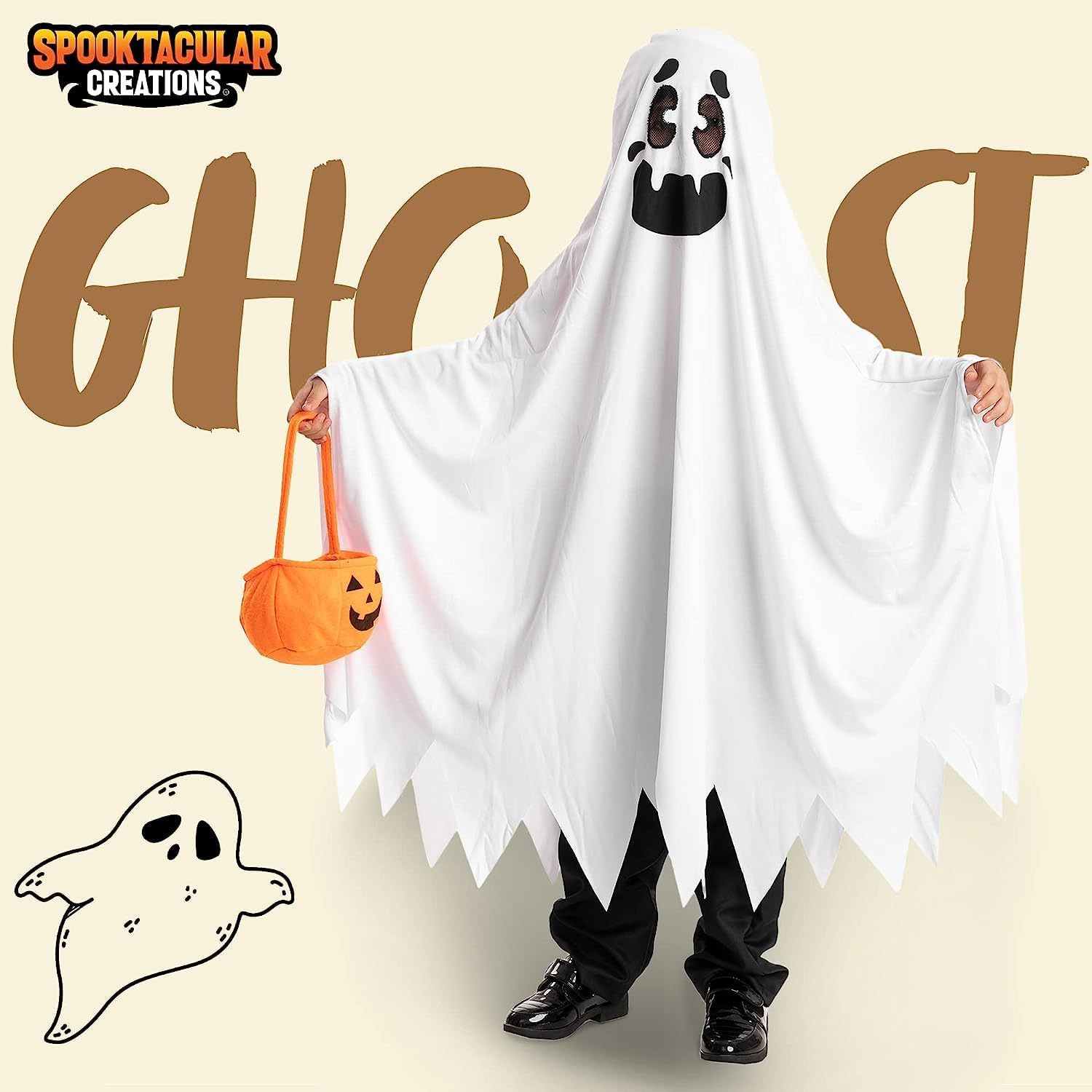 Disfraz De Fantasma Con Calabaza Halloween