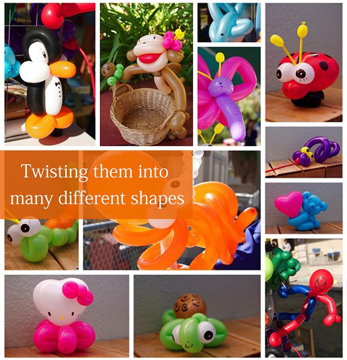 Globos De Látex Largos Mágicos Con Bomba