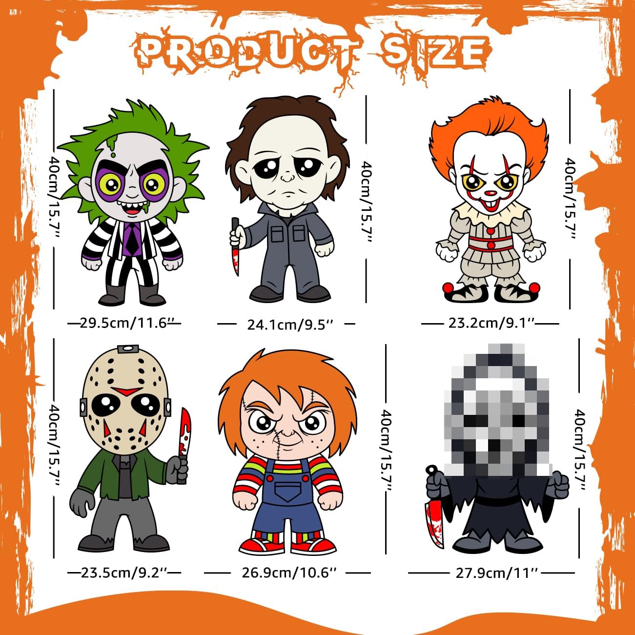 6 Carteles Para Jardin Halloween Pelí Terror