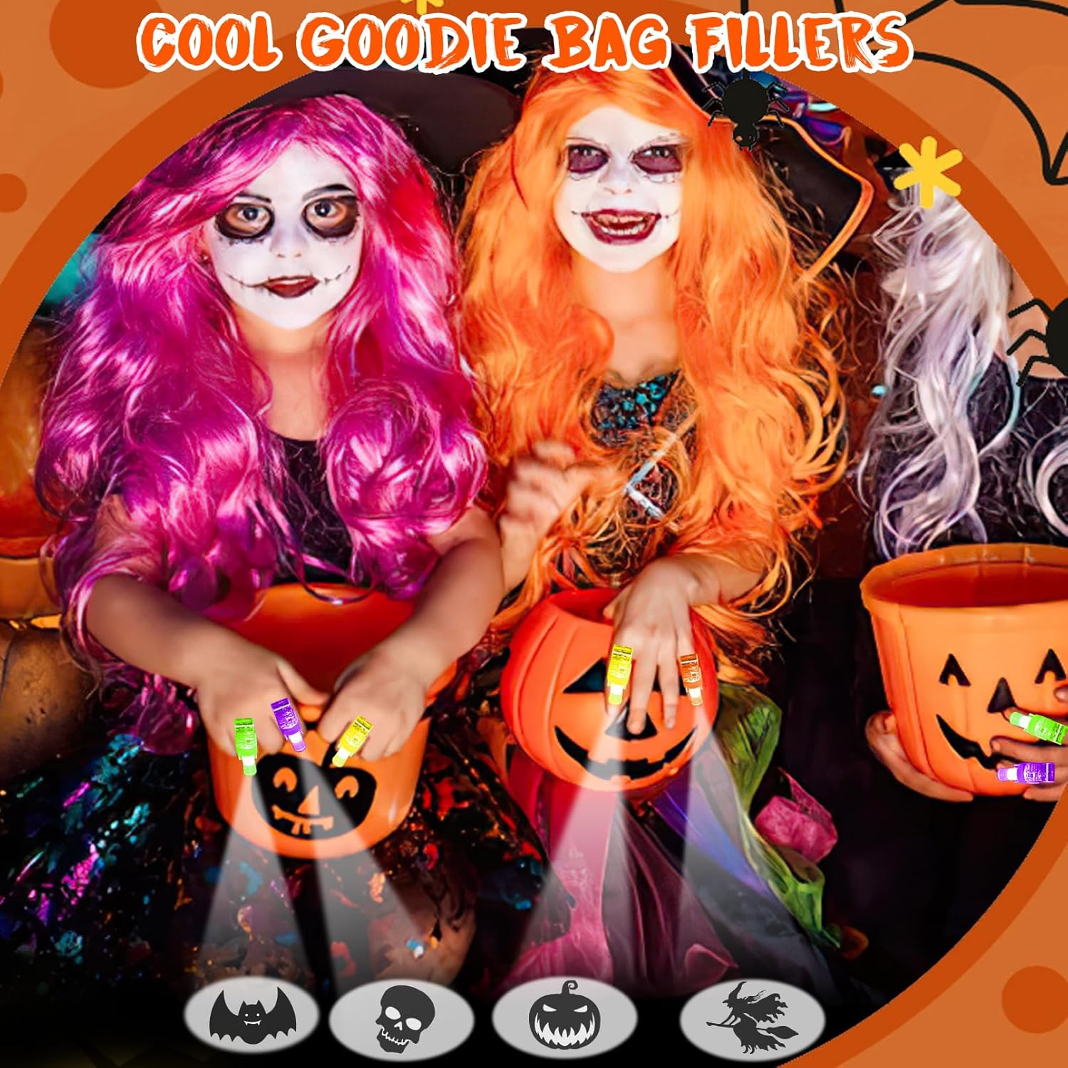 36 Luces De Dedo Iluminadas Infantil Halloween