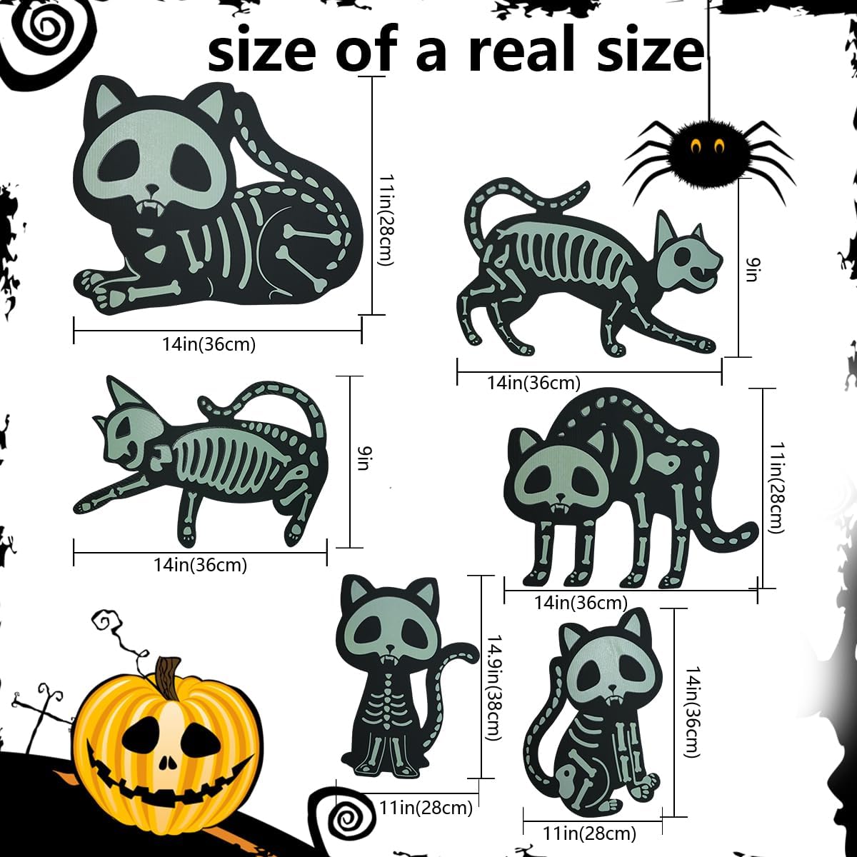 Letreros De Gato Brillo Nocturno Deco Halloween