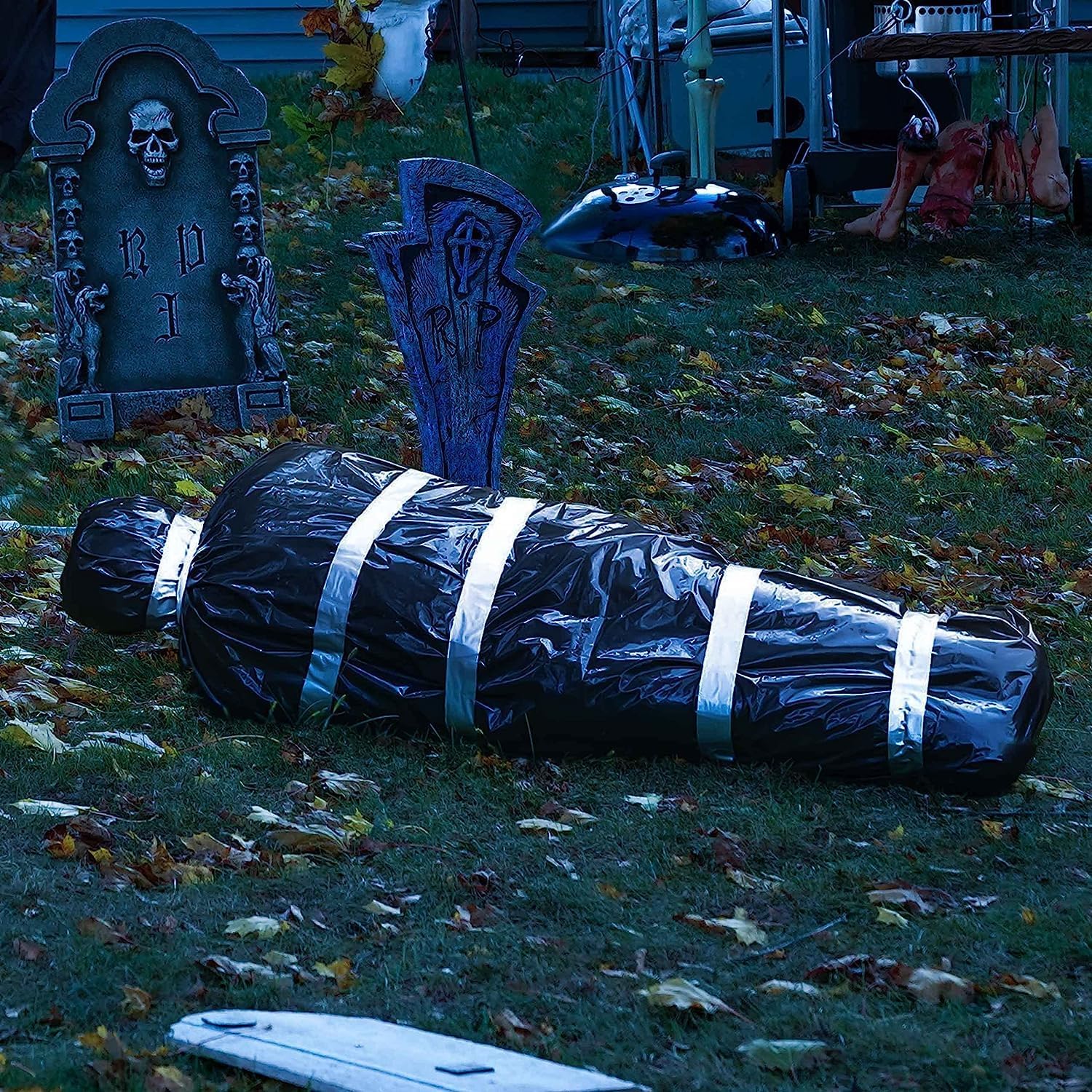 Deco Halloween Cadaver Víctima De 1.5 M De Alto