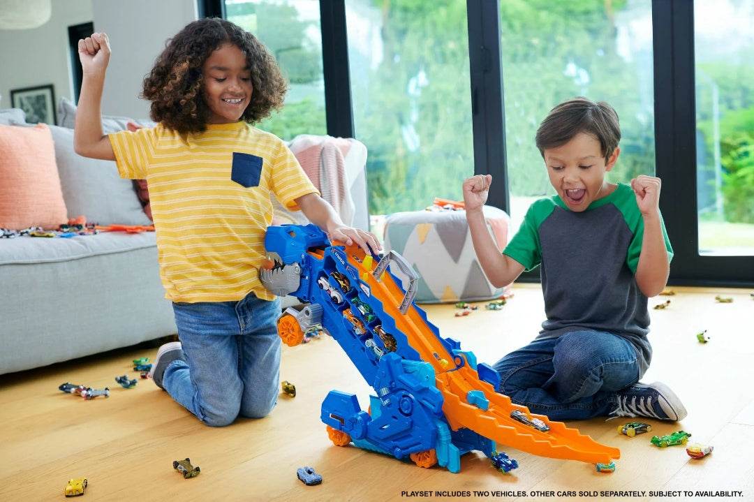 Hot Wheels City Pista Súper Remolque De T-rex