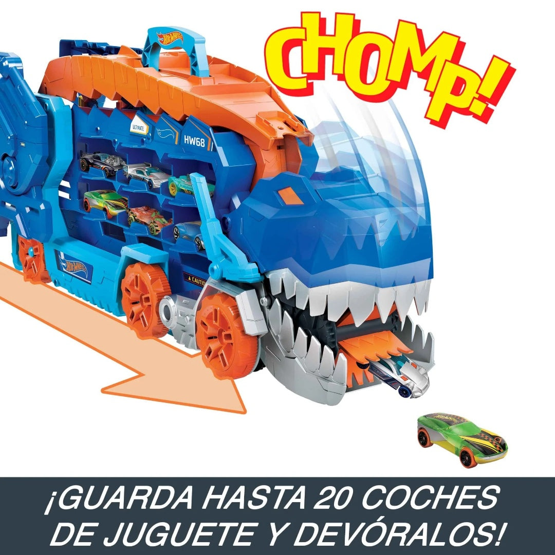 Hot Wheels City Pista Súper Remolque De T-rex