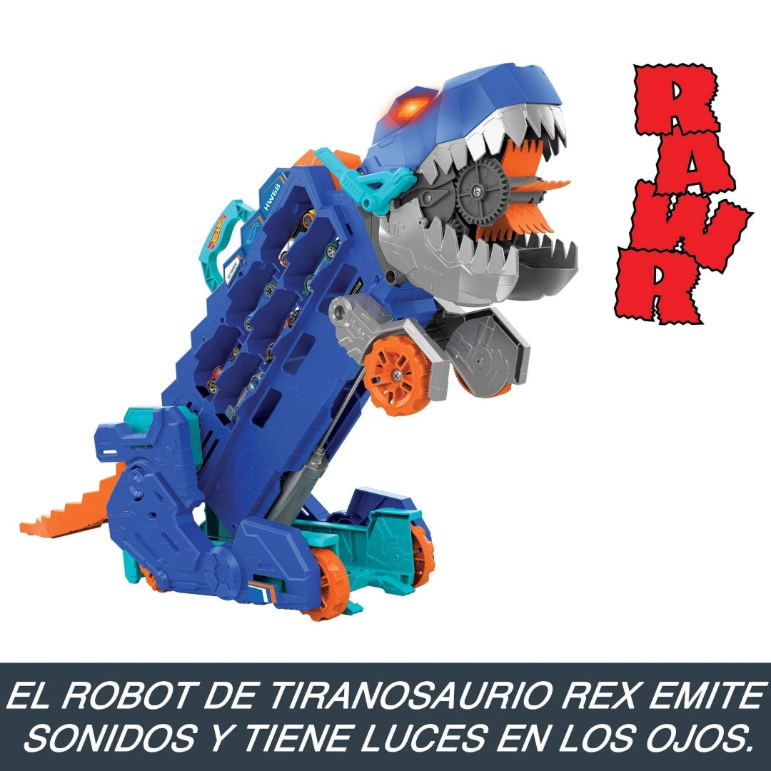 Hot Wheels City Pista Súper Remolque De T-rex