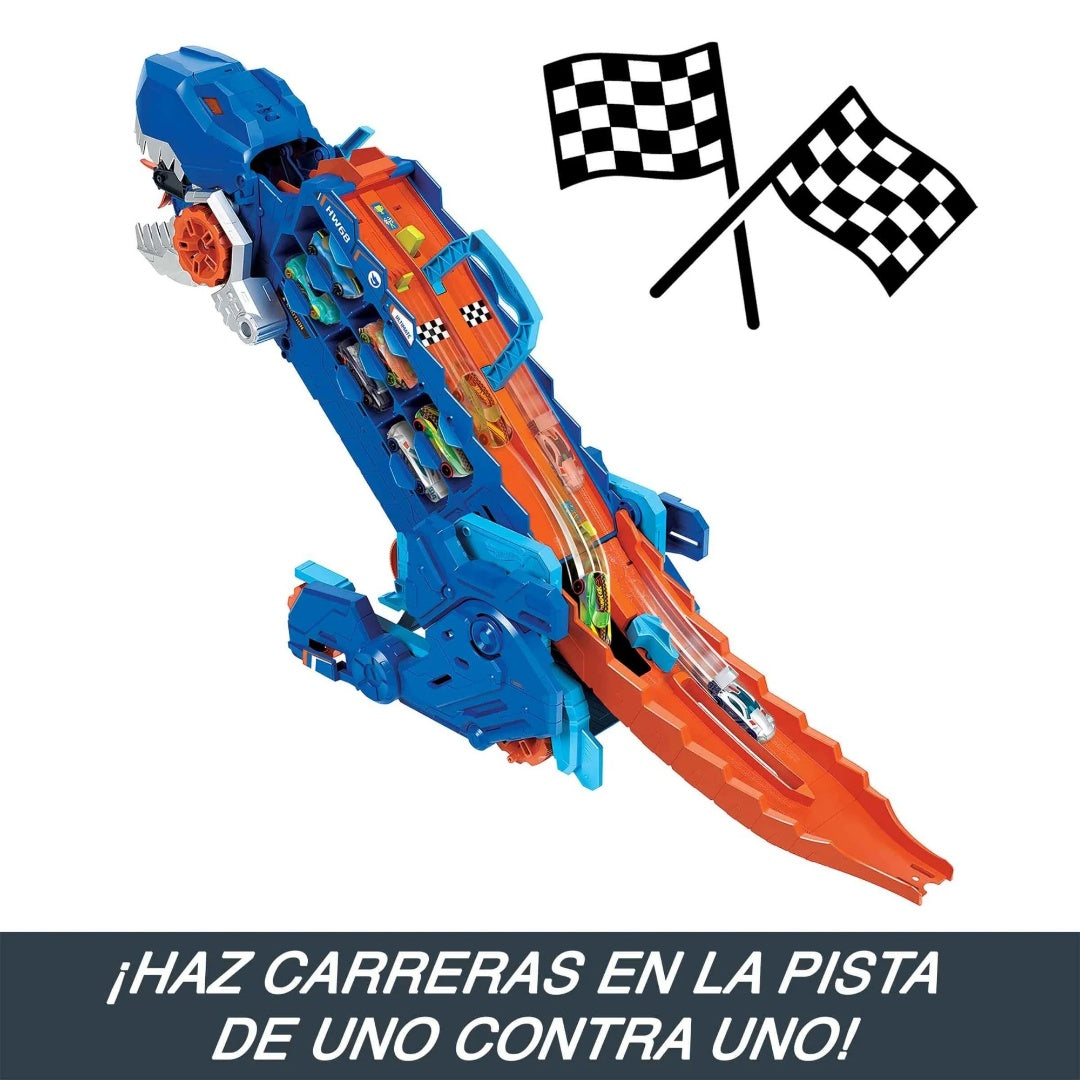 Hot Wheels City Pista Súper Remolque De T-rex