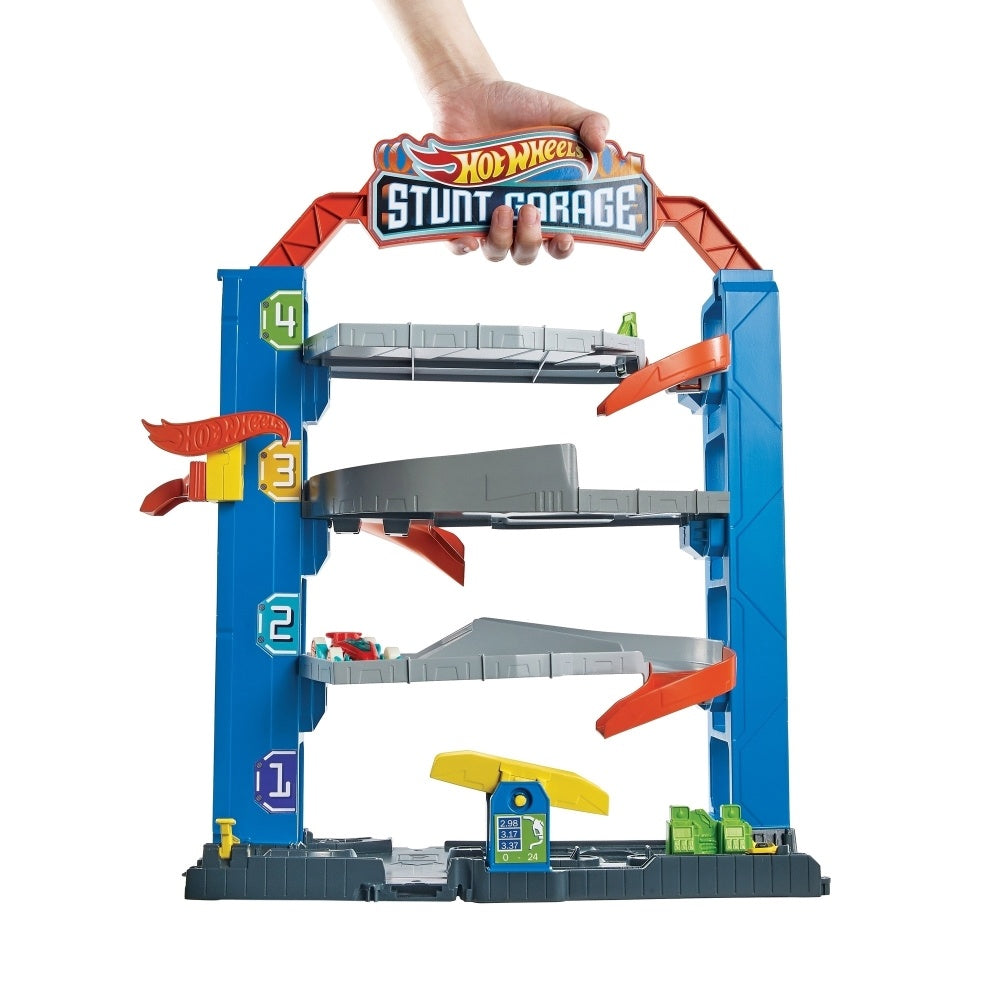 Pista Hot Wheels City Stunt Garage 4 Niveles Teletiendauy