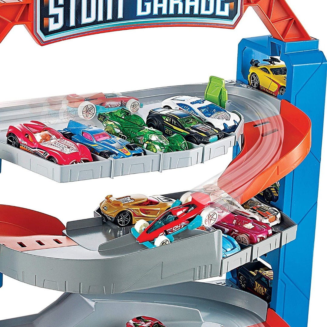 Pista Hot Wheels City Stunt Garage 4 Niveles Teletiendauy