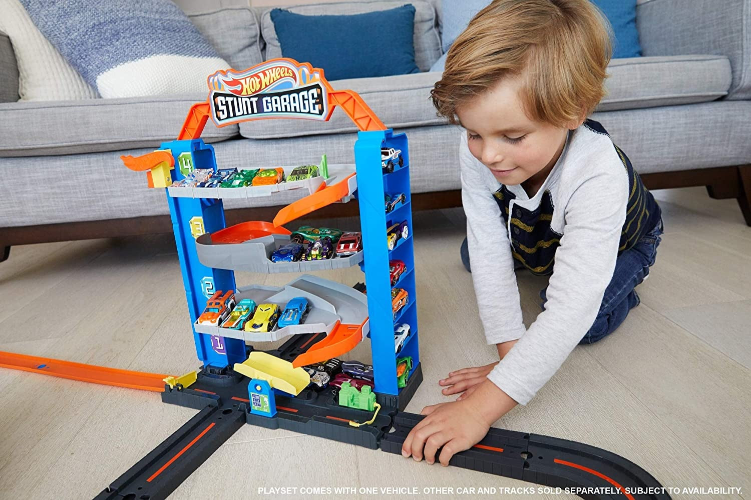 Pista Hot Wheels City Stunt Garage 4 Niveles Teletiendauy