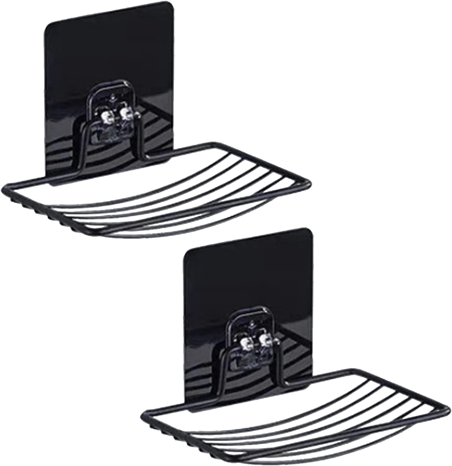 Set X2 Jaboneras de acero Inoxidable Negro con Drenaje