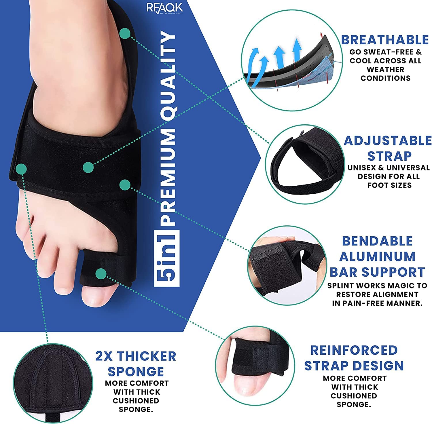 Corrector De Juanetes Ortopédico Separador de Dedos