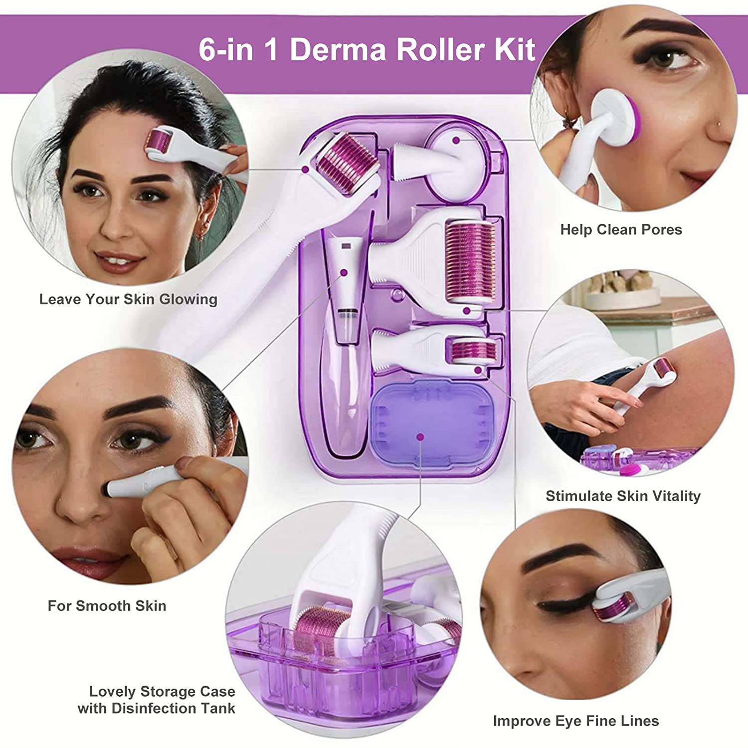 Derma Roller Kit para rostro y cuerpo