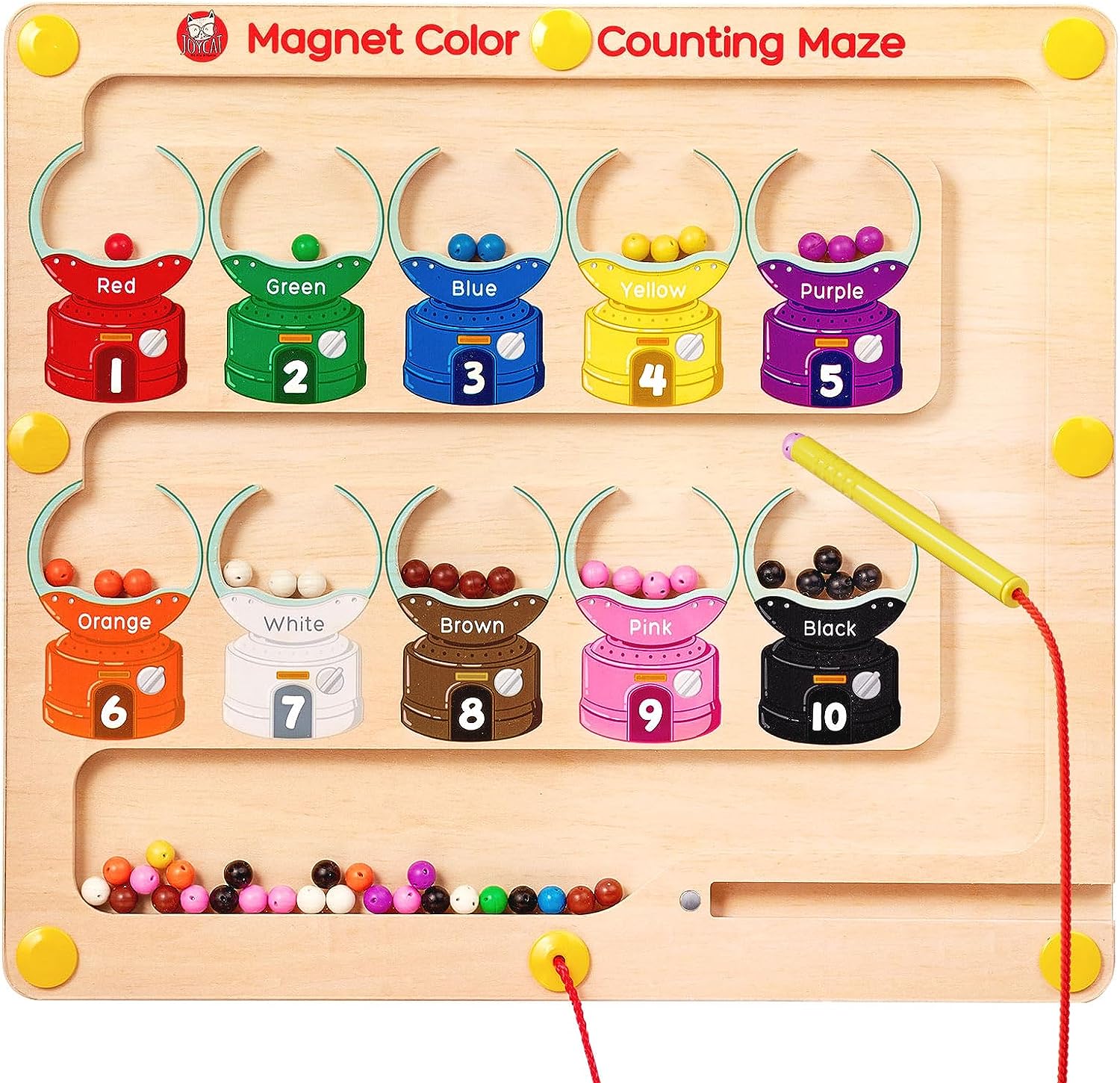 Laberinto Magnético Colores Y Números Montessori