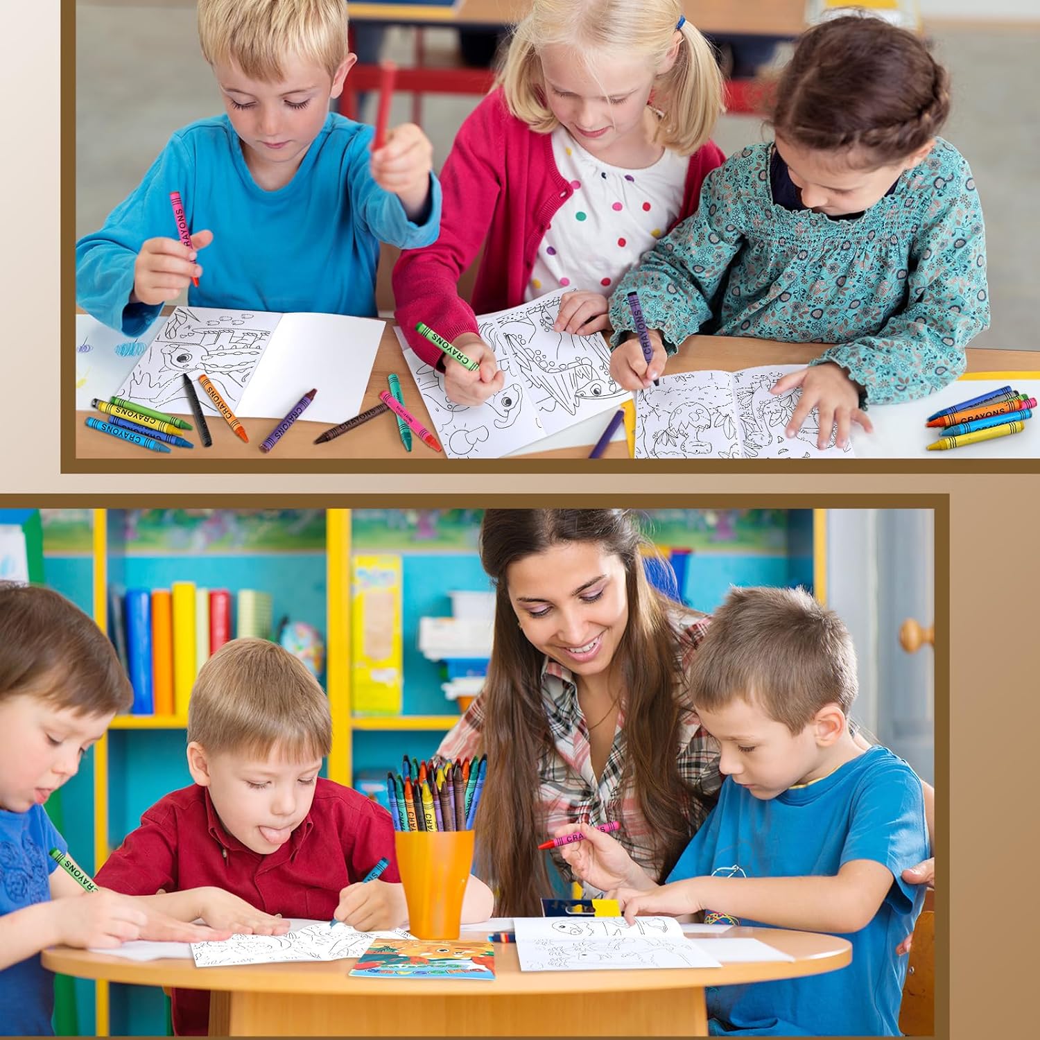 36 Libros Para Colorear Dinosaurios Y Crayolas