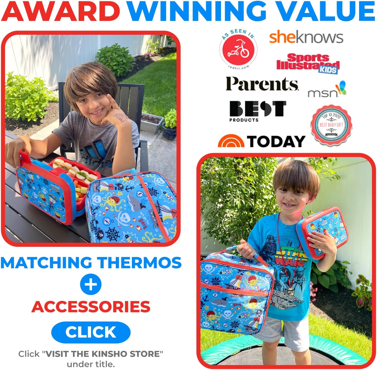 Lonchera Completa Con Tupper Y Botella Piratas