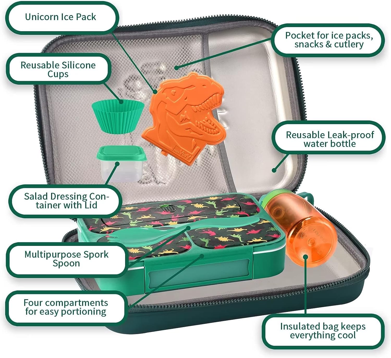 Lonchera 3d Infantil Varios Diseños Completa