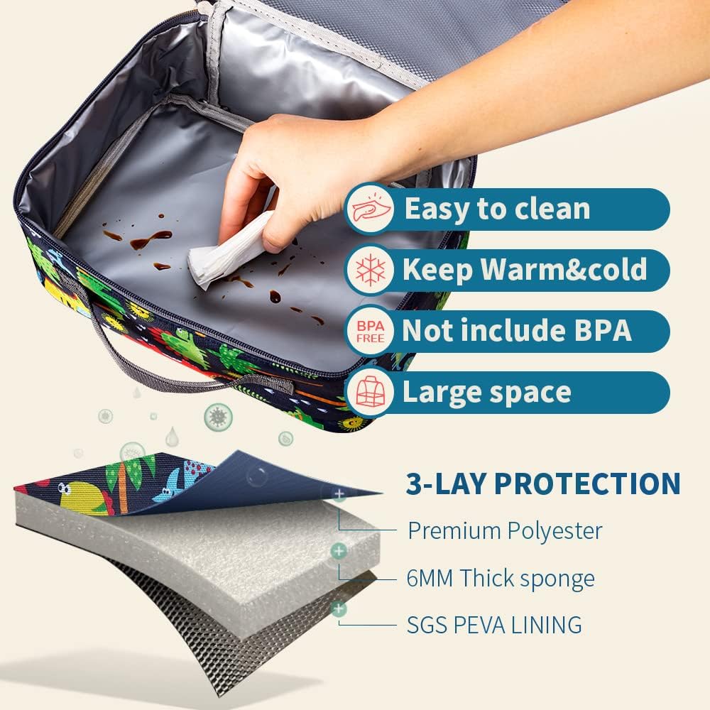 Lonchera Infantil Dinosaurios Fuerte Aislada