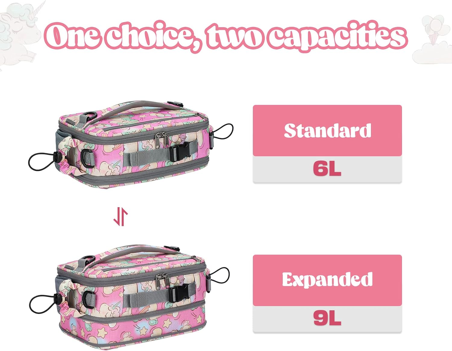 Lonchera Expandible Infantil Aislada 9 Litros