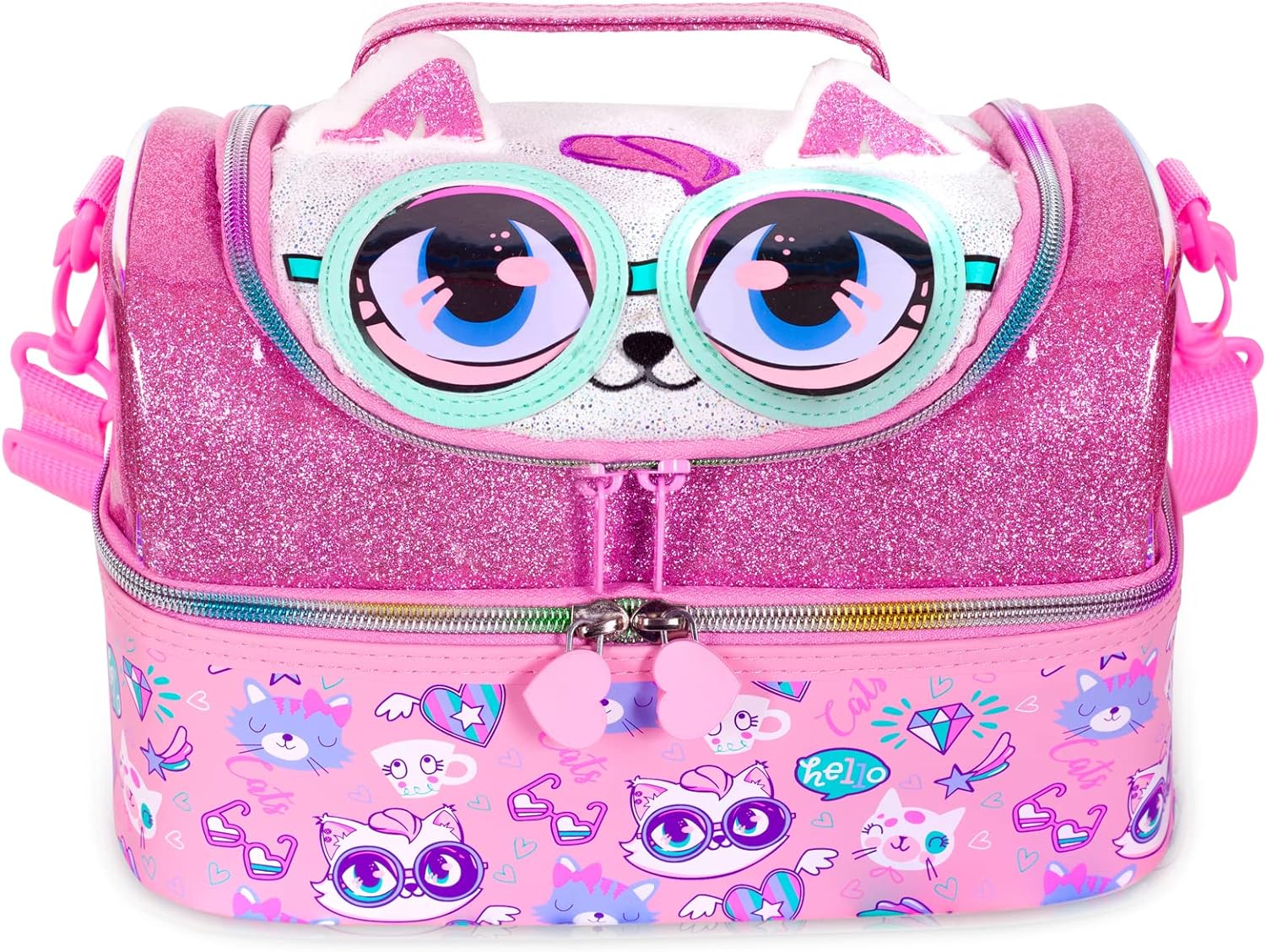 Lonchera Aislada Dos Pisos Con Correa Ajustable