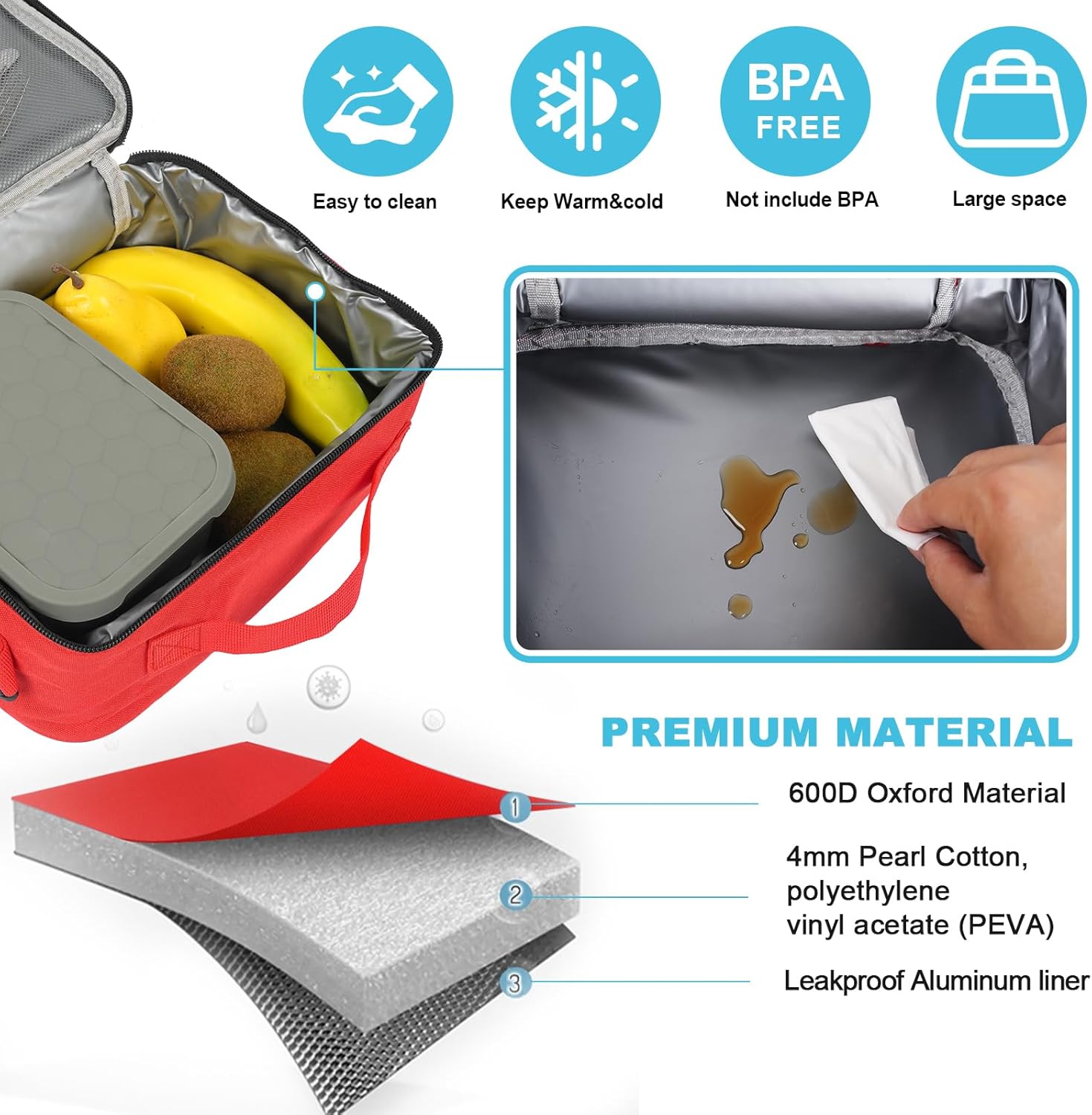 Lonchera Térmica Pokemon Impermeable Con Correa