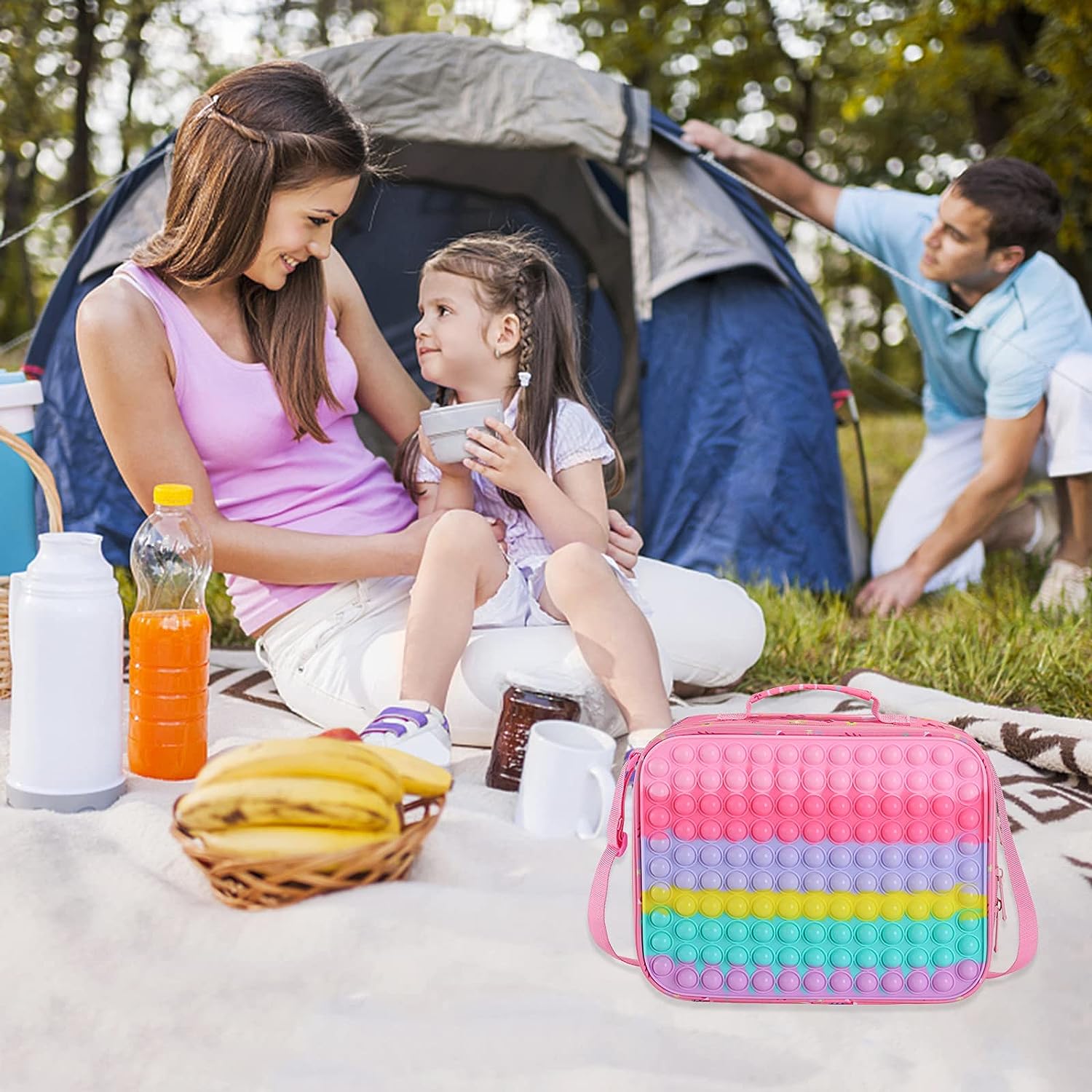 Lonchera Diseño Unicornio y dinosaurio Pop It