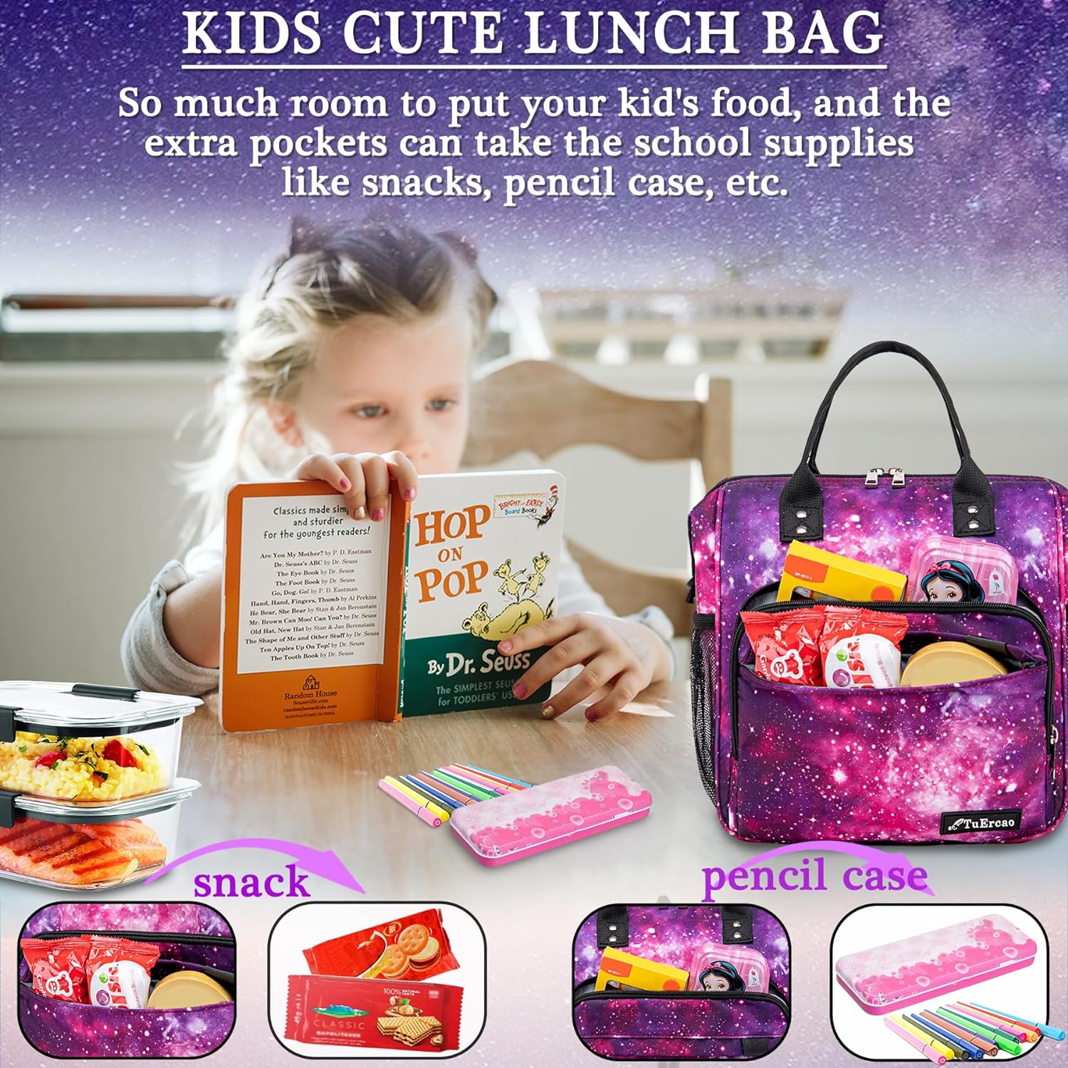 Lunchera Infantil Correa Ajustable Unicornio