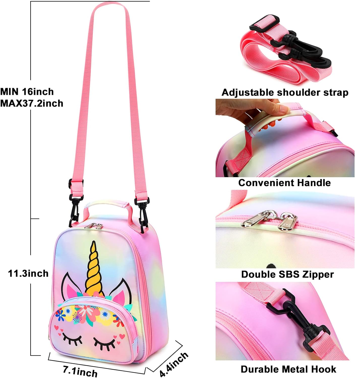Lonchera Térmica De Unicornio Gran Capacidad