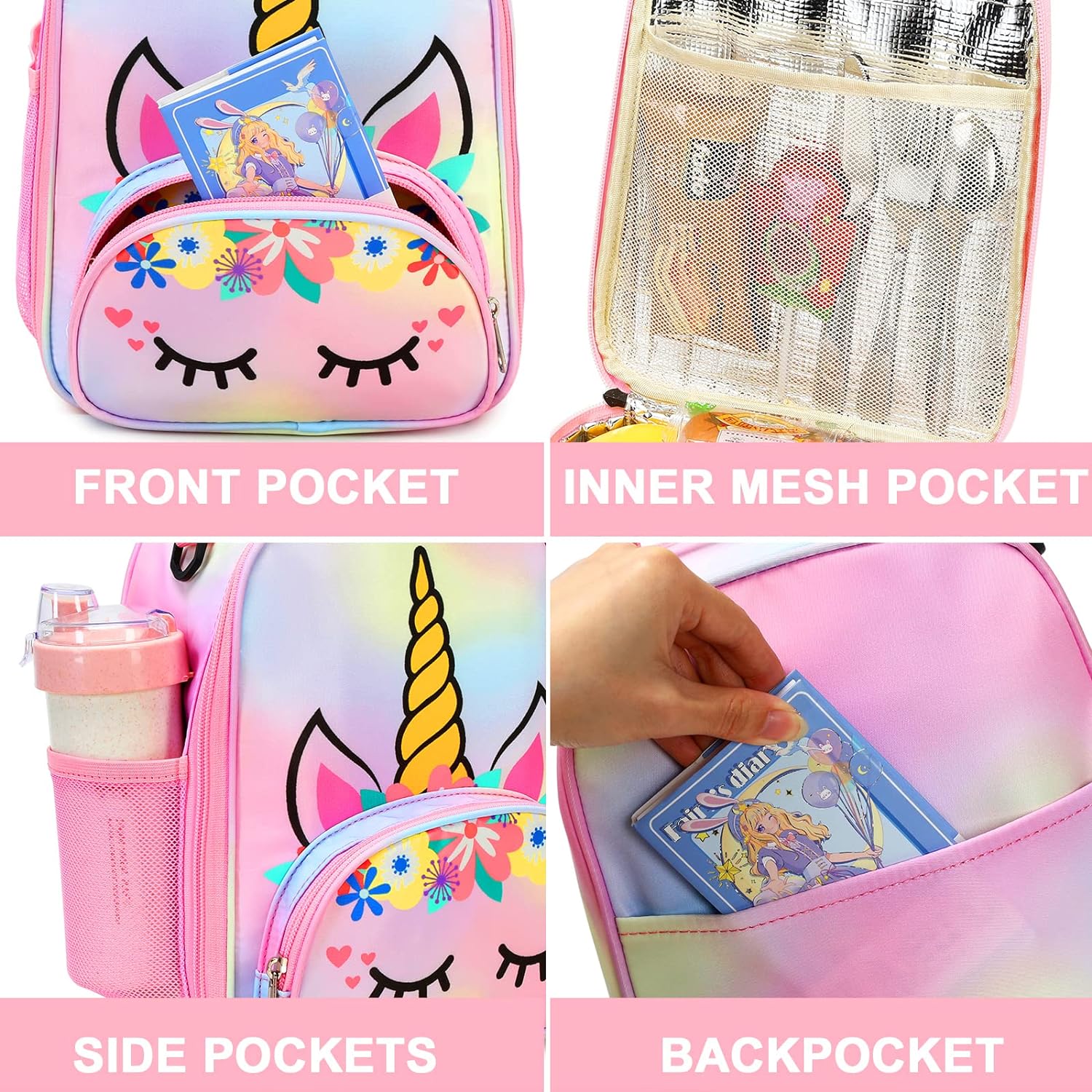 Lonchera Térmica De Unicornio Gran Capacidad