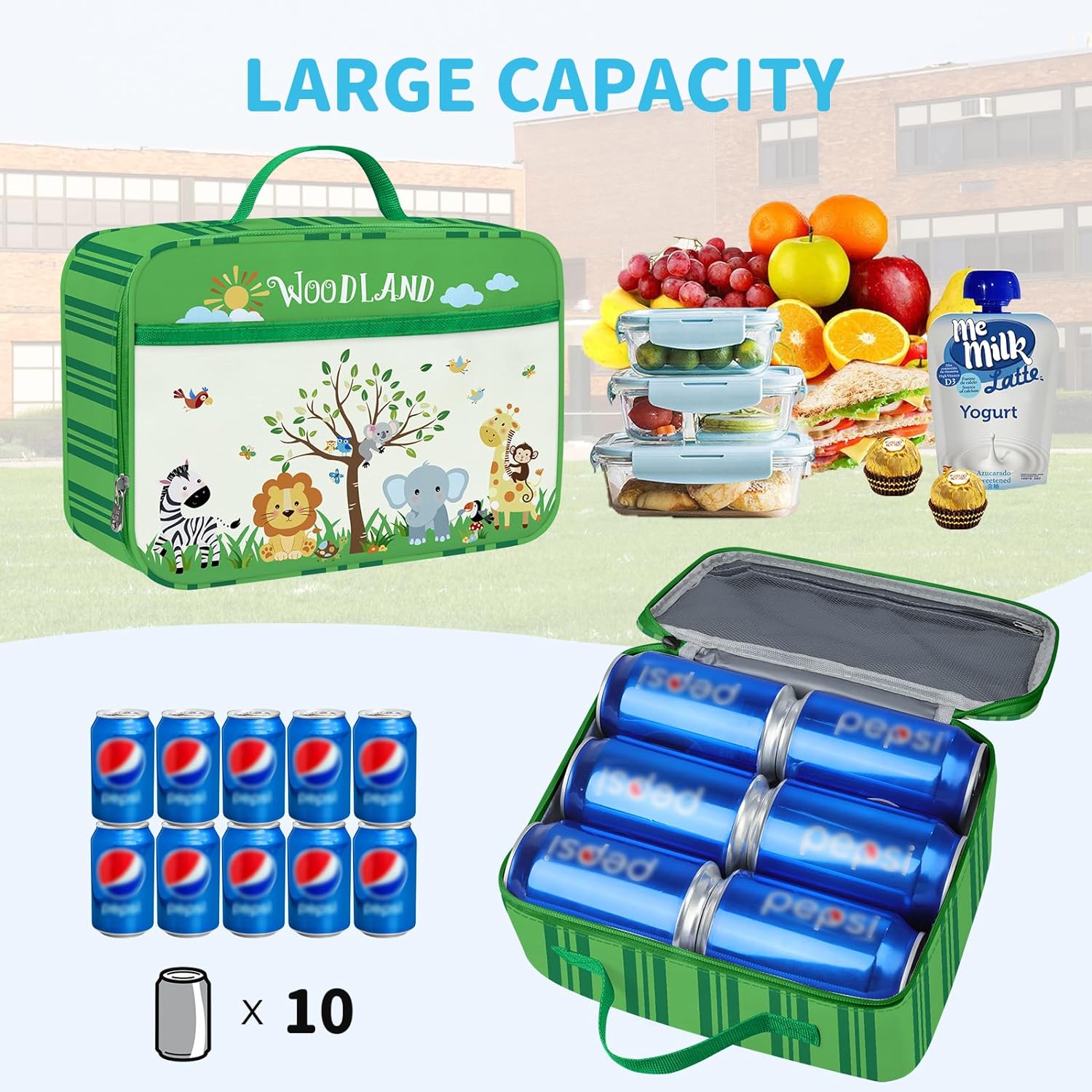 Lonchera Aislada Térmica Diseño Jirafa Y León