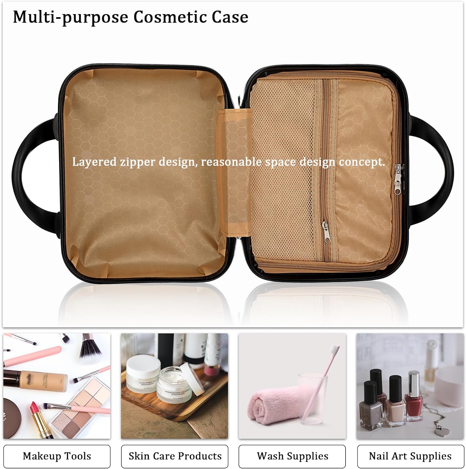 Maleta De Maquillaje Rígida Portatil Y Segura