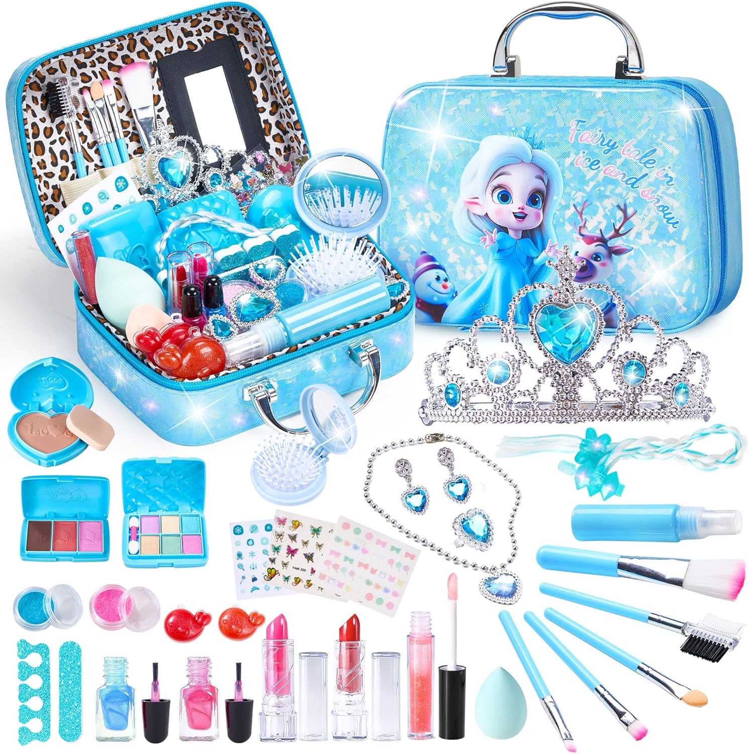 Set De Maquillaje Lavable Real Para Niños con maletin