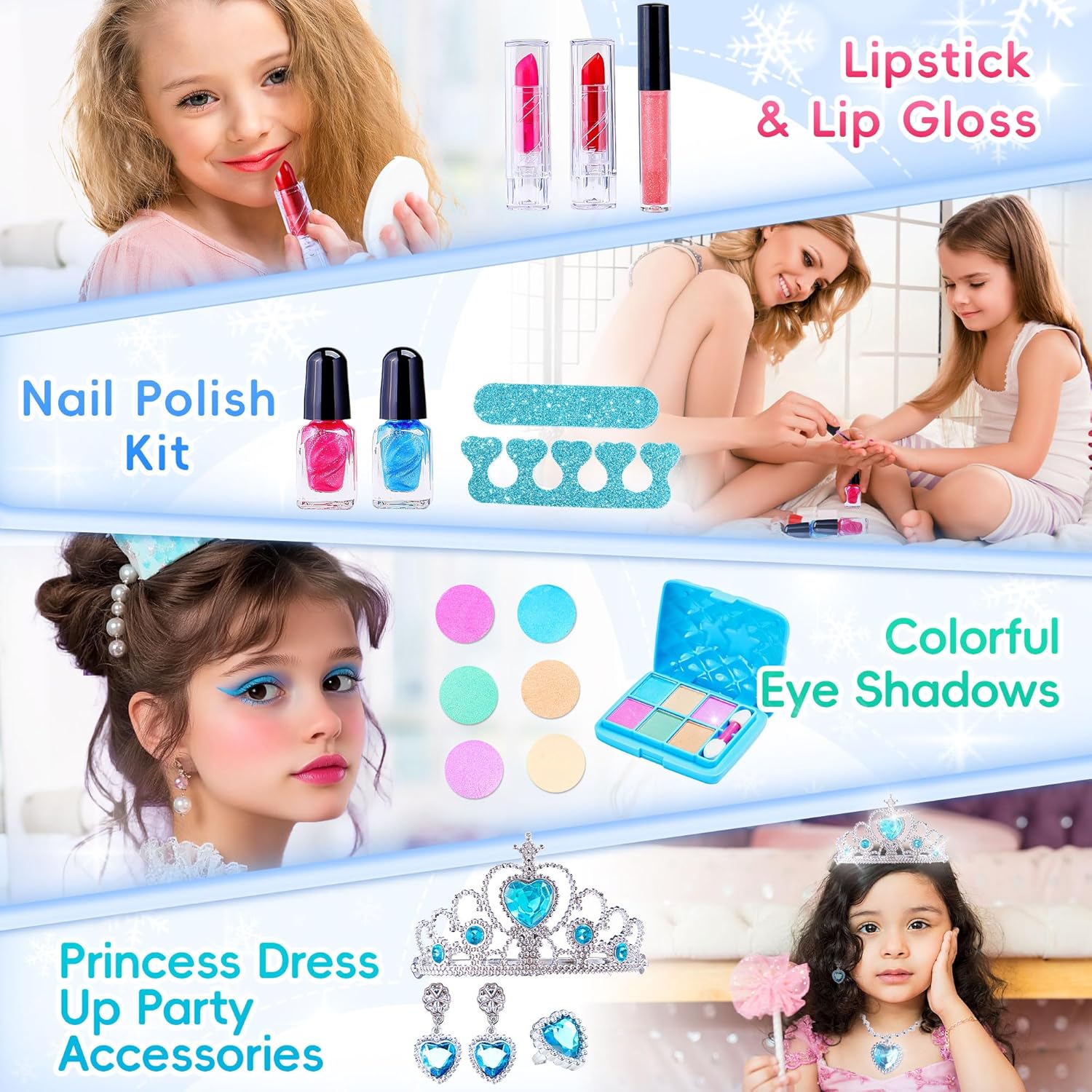 Set De Maquillaje Lavable Real Para Niños con maletin