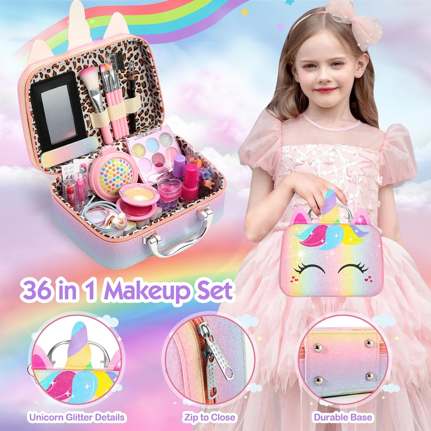 Kit De Maquillaje Infantil Lavable Real No tóxico