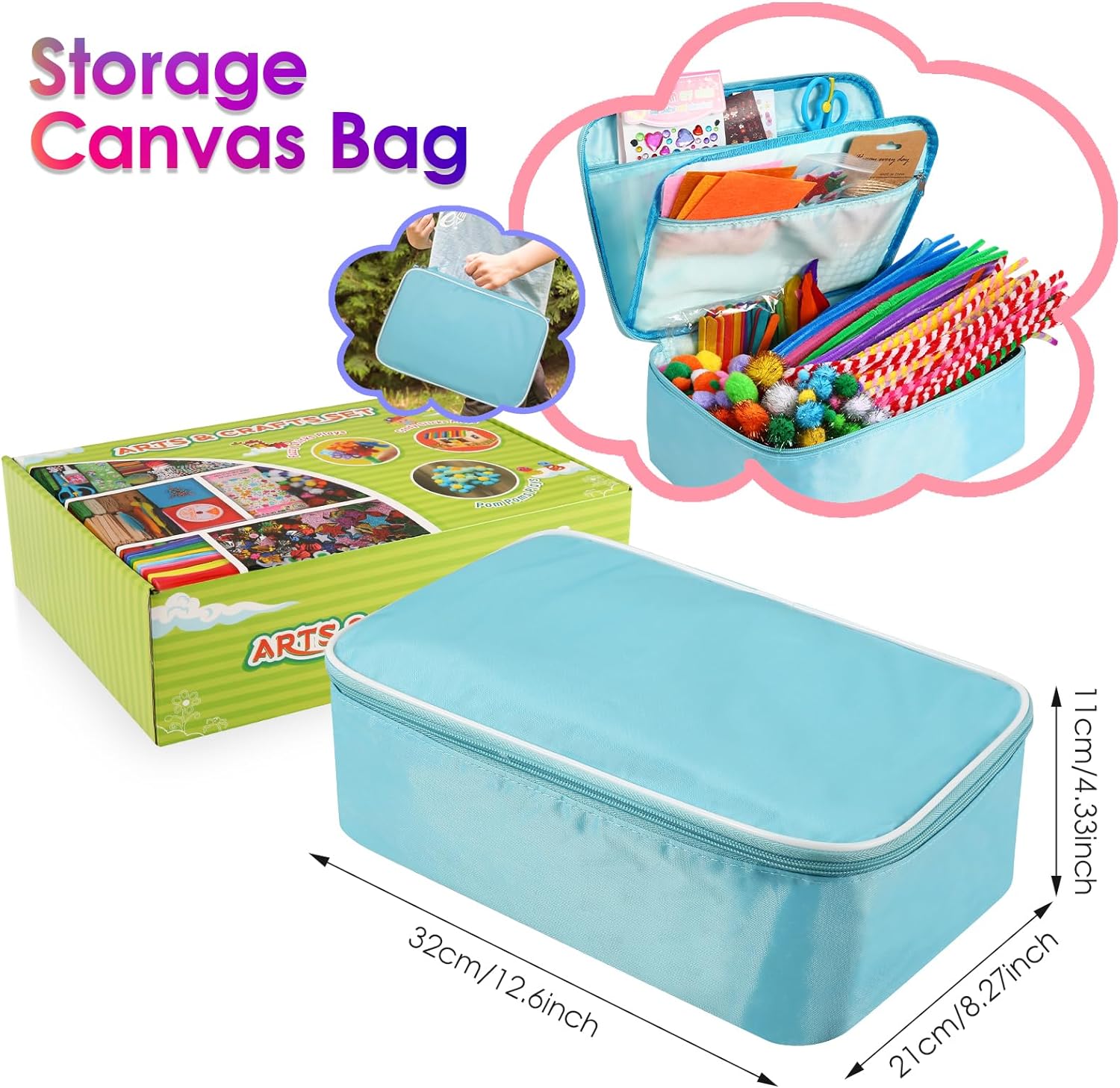 Kit De Manualidad Infantil X 2000 Piezas Arte