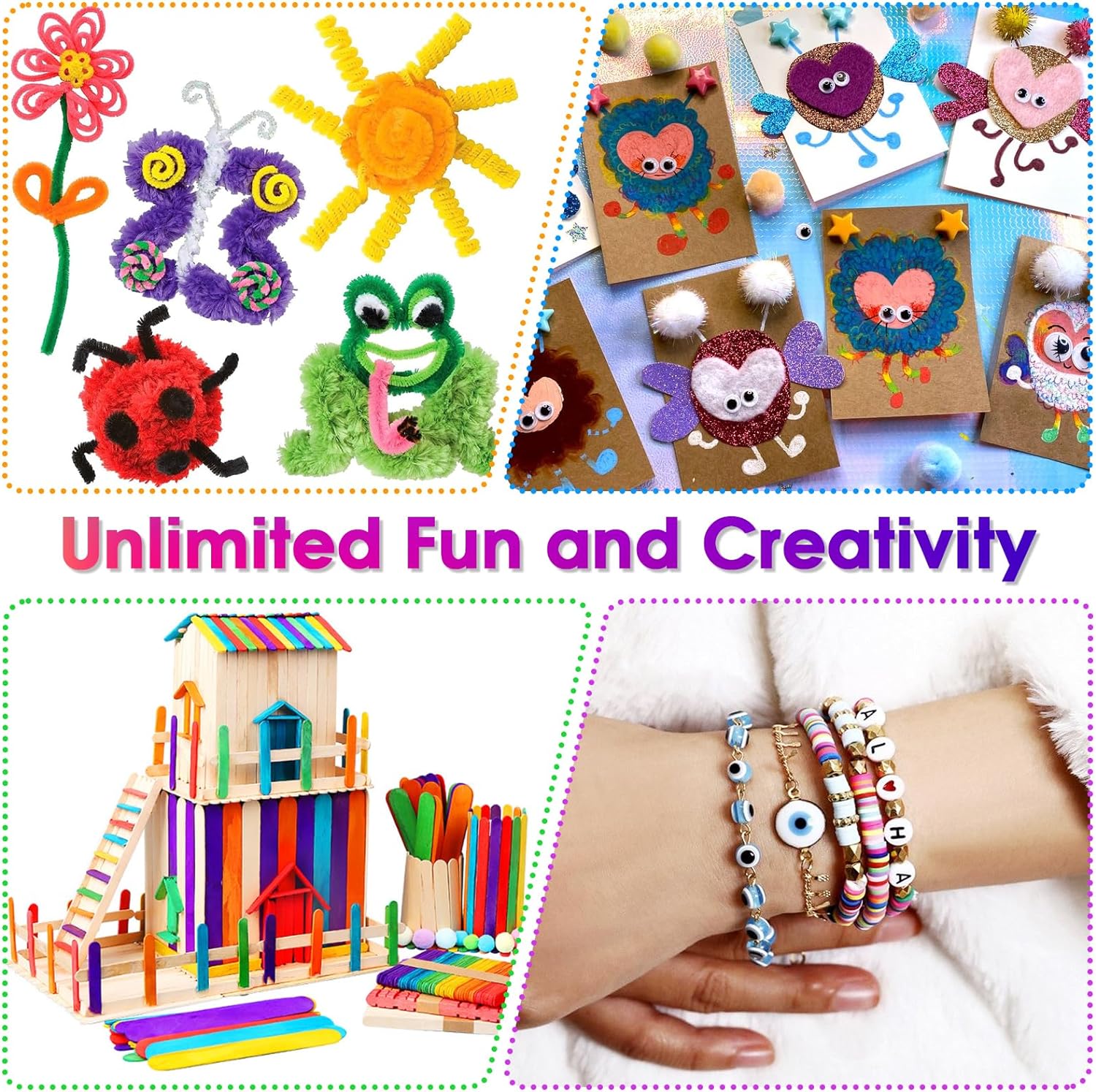 Kit De Manualidad Infantil X 2000 Piezas Arte