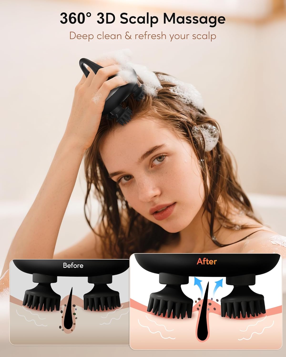 Masajeador Eléctrico 6 En 1 para Cuero Cabelludo