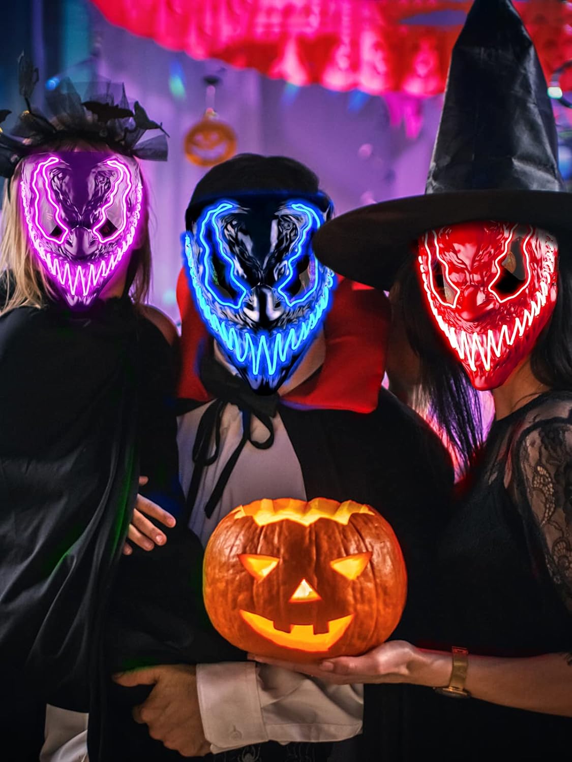 Máscara De Halloween Terror Con Luz Led