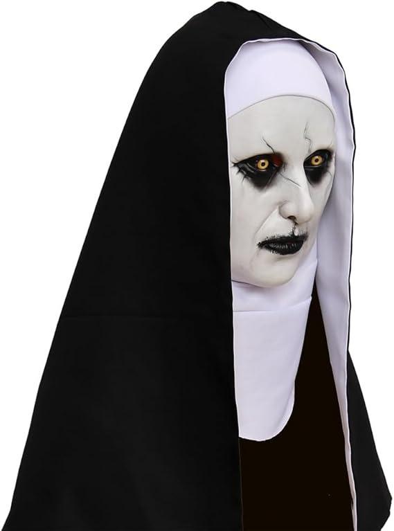 Máscara De Monja De Terror En Látex Halloween